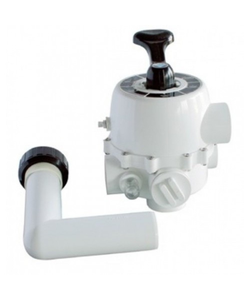 Vana multiport lateral MPV04 2'' cu sase pozitii si manometru incorporat | Emaux