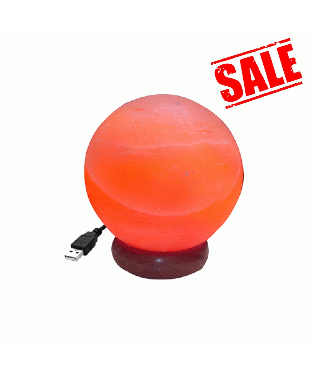 Veioza USB din sare de Himalaya forma sferica | Spa Supplies
