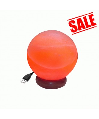 Veioza USB din sare de Himalaya forma sferica | Spa Supplies