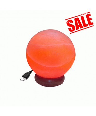 Veioza USB din sare de Himalaya forma sferica | Spa Supplies