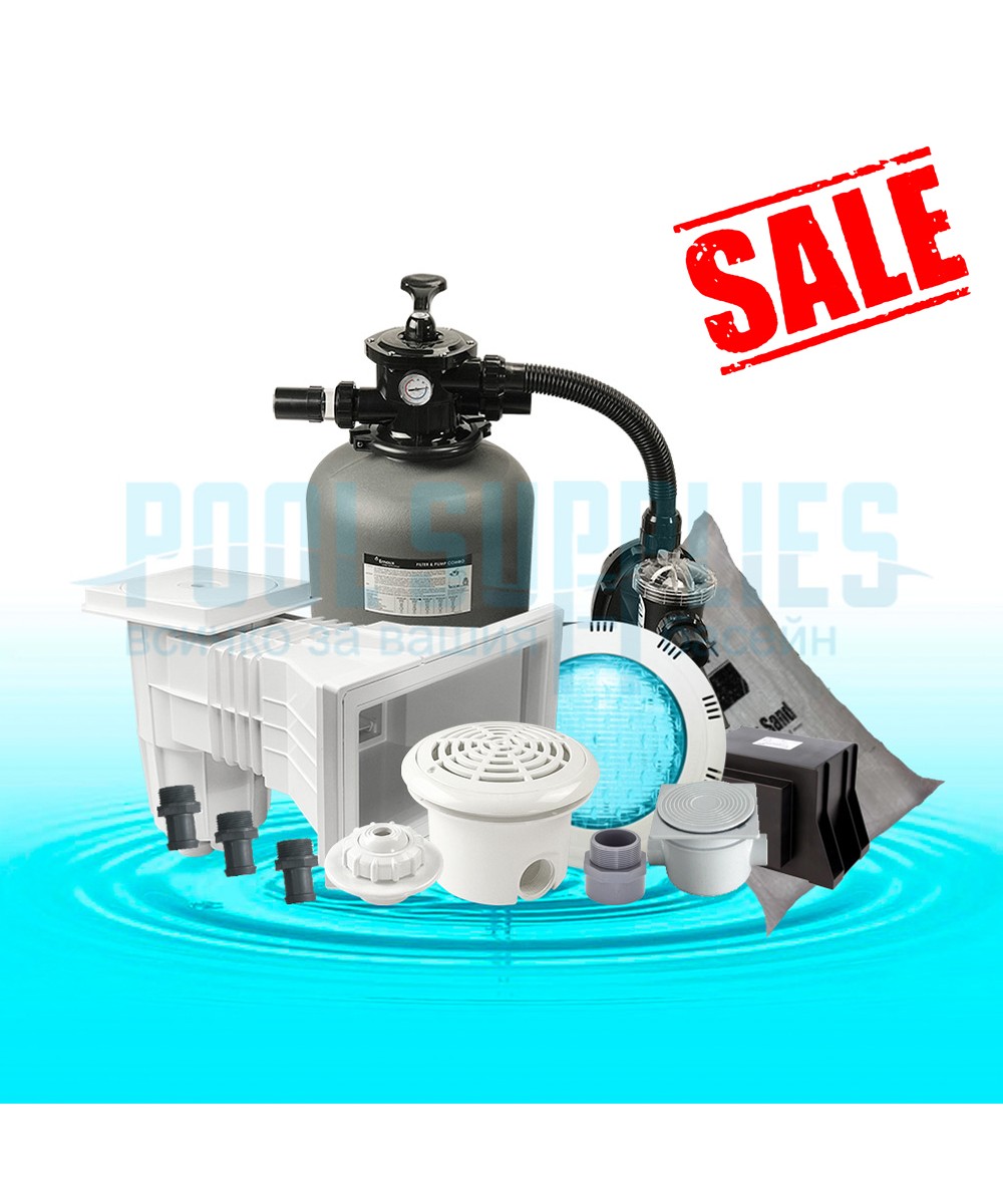 Set echipamente cu sistem filtrare pentru piscina ceramica | Pool Supplies