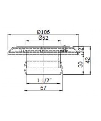 Duza aspirare oscilanta pentru piscina ceramica 63mm ASSI-630 | Pool Supplies