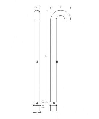 Dus pentru montaj extern din otel inoxidabil | Pool Supplies