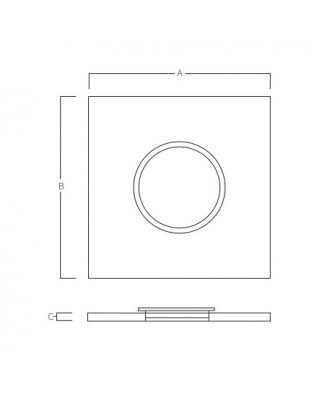 Panou frontal pentru duza din otel inoxidabil patrat si rotund | Pool Supplies