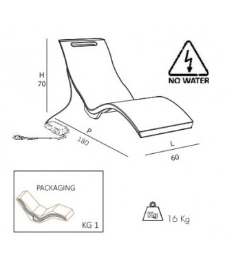 Sezlong cu incalzire electrica incorporata S010 80 | Formidra