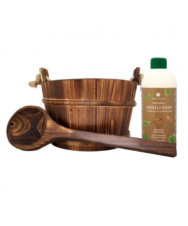 Set galeata metal si polonic si aroma Scortisoara si Eucalipt 500ml | Emendo