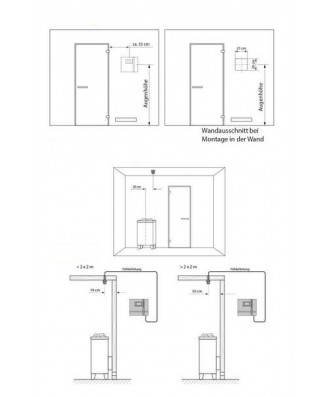 Panou control exterior pentru soba sauna model ECON H4 | EOS