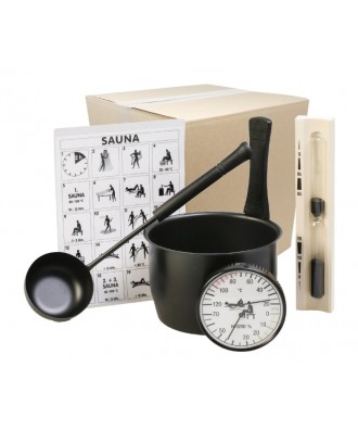 Set accesorii pentru sauna 5 piese Black | Eliga