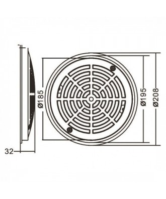 Gratar EM2830 pentru sifon pardoseala piscine rotund | Emaux