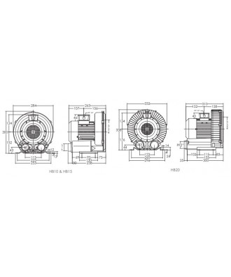 Compresor cada hidromasaj НВ 0.75kW si 1.50kW | Emaux