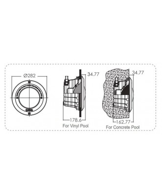 Panou frontal din aluminiu inoxidabil pentru proiector NP300 | Emaux
