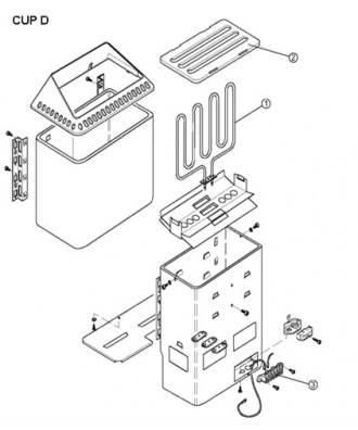 Soba sauna CUP D control extern 4.5kW-9.0kW | Helo