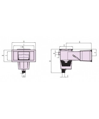 Skimmer pentru piscina liner 368mm х170mm | Pool Supplies
