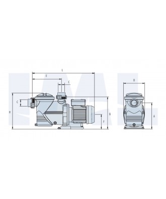 Pompa cu prefiltru pentru piscina 22m3|h - 29.5m3|h Niagara | IML