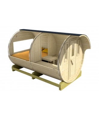 Ansamblu acoperit pentru camping model Barrel 330 | EU