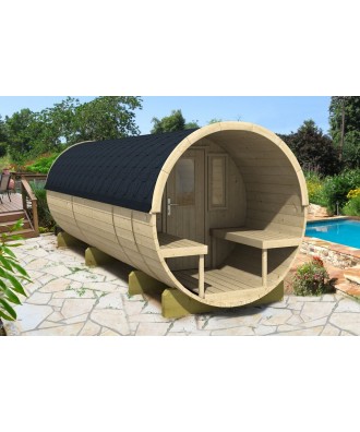 Ansamblu acoperit pentru camping model Barrel 480 | EU