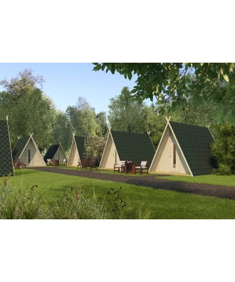 Ansamblu acoperit pentru camping model Wigwam | EU