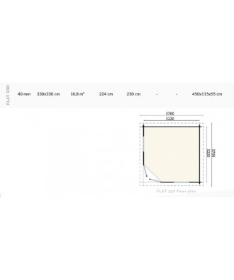 Pavilion pentru gradina model Pavillion Flat 330 | EU
