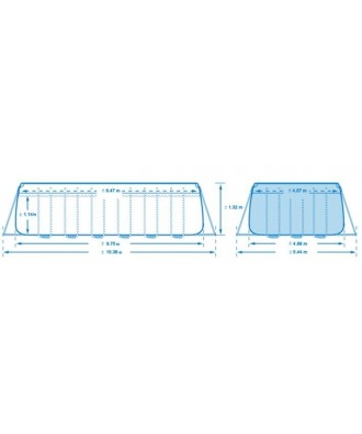 Piscina Ultra Frame cu constructie metalica si filtrare dimensiuni  9.75m х 4.88m H1.32m | INTEX