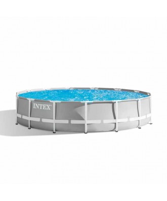 Piscina Prism Frame cu constructie metalica si filtrare dimensiuni d4.57m H1.07m | INTEX