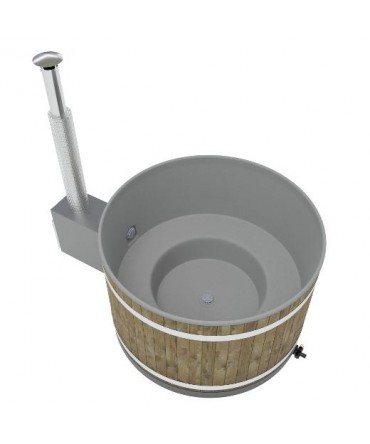 Ciubar lemn tip Butoi cu soba externa cu lemne Breezy M | EU