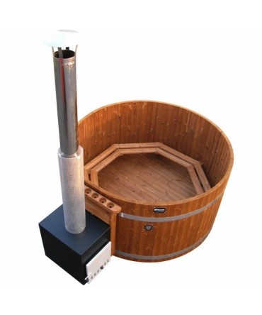 Ciubar lemn Butoi cu soba externa dimensiuni d220х108cm model Woody XL | EU