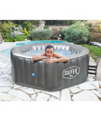 Cada hidromasaj gonflabila pentru 5-6 persoane Silver | Net Spa