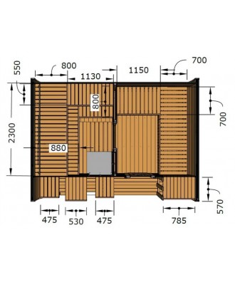 Sauna prefabricata exterior Frodo | EU