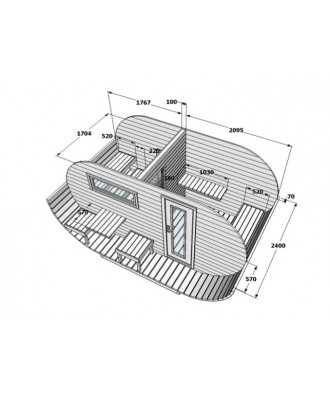 Sauna prefabricata exterior Mushroom | EU