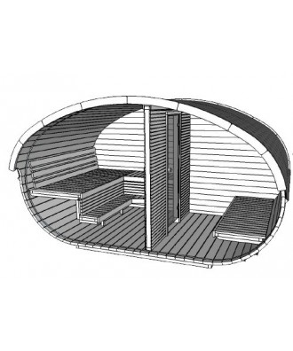 Sauna prefabricata exterior Mushroom | EU