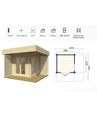 Sauna prefabricata exterior Mattias | EU