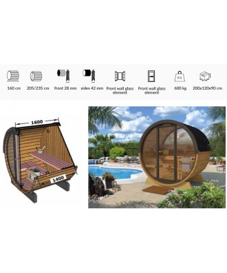 Sauna prefabricata exterior Pool Sauna 2-4 persoane | EU