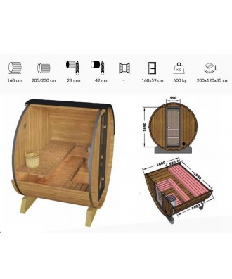 Sauna prefabricata exterior Terrace 2-4 persoane | EU