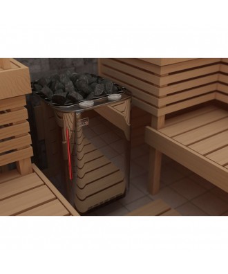 Soba sauna Savonia Combi 9kW-12kW cu unitate comanda separata si generator aburi integrat | Sawo