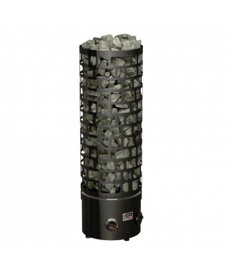 Soba sauna Aries rotunda neagra 4.5kW-9kW unitate comanda incorporata | Sawo