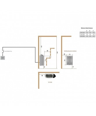 Soba sauna Mini 3kW-3.6kW cu unitate comanda incorporata | Sawo