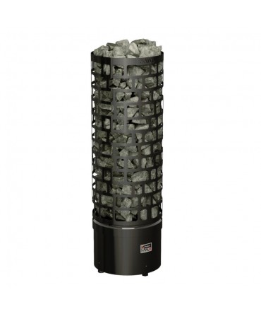 Soba sauna Aries rotunda neagra 4.5kW-9kW unitate comanda separata | Sawo