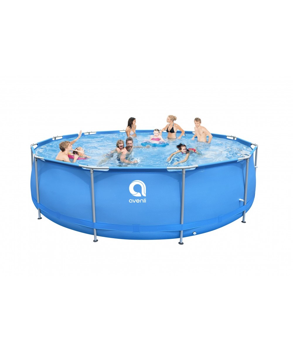 Piscina prefabricata cu filtrare, scara, acoperire si suport sol 450cm h122 cm | Avenli