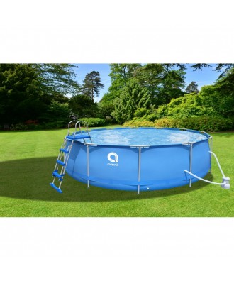 Piscina prefabricata cu filtrare, scara, acoperire si suport sol 450cm h122 cm | Avenli