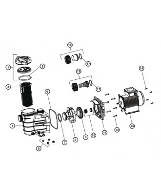 Piese schimb pompa model Power Flo II | Hayward