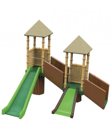 Tobogan de apa model Bamboo Hut double | Pool Supplies