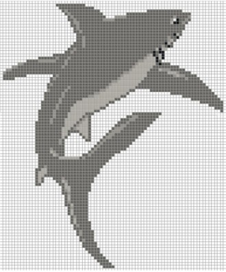 Panou mozaic decorativ Shark nr.1 | Algara Mosaic