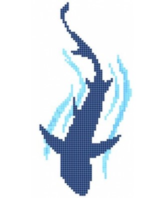 Panou mozaic decorativ Shark nr.2 | Algara Mosaic