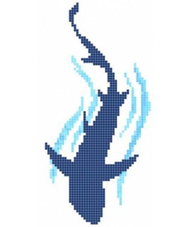 Panou mozaic decorativ Shark nr.2 | Algara Mosaic