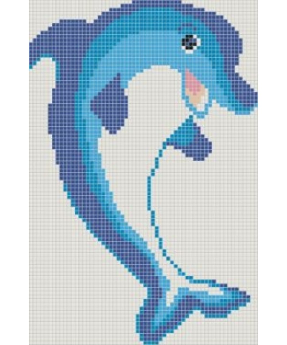 Panou mozaic decorativ Dolphin nr.1 | Algara Mosaic