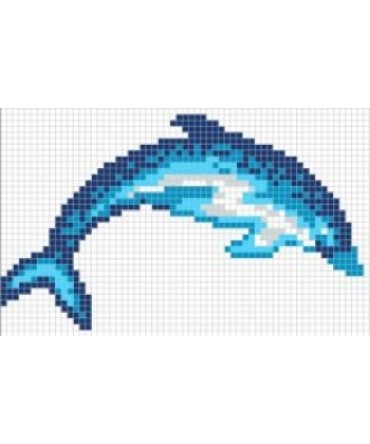 Panou mozaic decorativ Dolphin nr.4 | Algara Mosaic