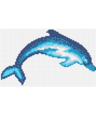 Panou mozaic decorativ Dolphin nr.5 | Algara Mosaic