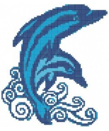 Panou mozaic decorativ Dolphins nr.2 |  Algara Mosaic