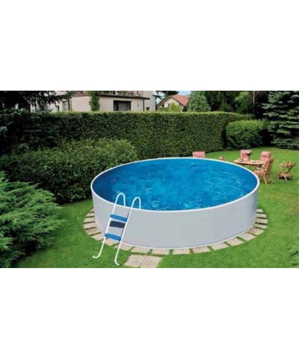 Piscina supraterana rotunda Azuro cu perete metalic dimensiuni d360 H-90cm | EU