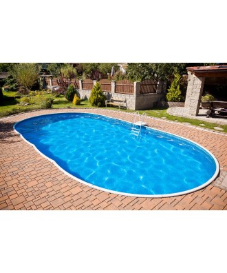 Piscina supraterana rotunda Azuro cu perete metalic dimensiuni 910cm x 460cm H-120cm | EU